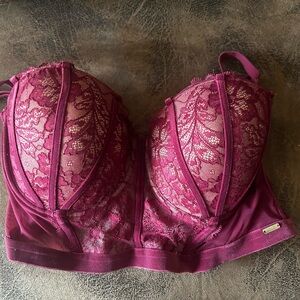 Adore Me Lace Bra NWOT - Wine Burgundy